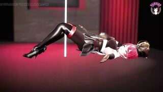 Hot Dance Using Pole In Sexy Pantyhose + Sex (3D HENTAI)
