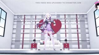 Sexy Teen In Pink Dress Dancing + Gradual Undressing (3D HENTAI)