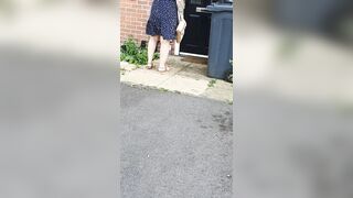 Stepmom delivers a parcel wearing no panties under her miniskirt