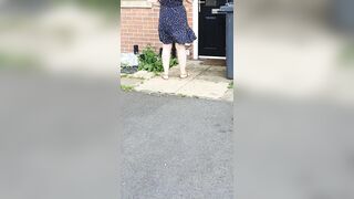 Stepmom delivers a parcel wearing no panties under her miniskirt