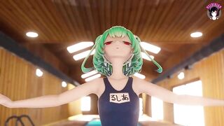 Sexy Teen In One Piece Swimsuit Dancing + Sex (3D HENTAI)