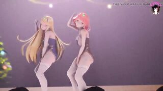 Laysha x Mythra - Sexy Thick Girls Dancing (3D HENTAI)