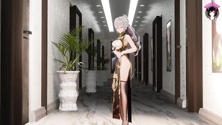 Tara - Girl In Sexy Chinese Dress Dancing + Sex Multiple Poses (3D HENTAI)
