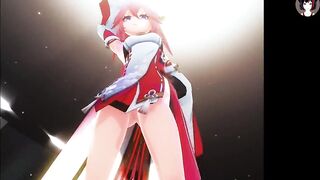 Genshin Impact - Yae Miko - Sexy Pussy Dance (3D HENTAI)