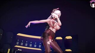 Genshin Impact - Shenhe - Dancing In Sexy Pantyhose (3D HENTAI)