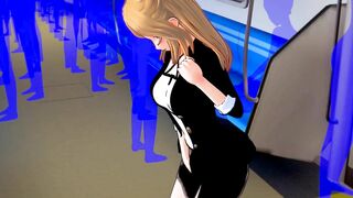 Lucy Koikatsu Hentai 3D Masturbation in Train