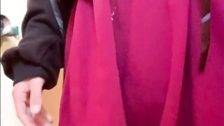 Voyeur where a Futanari Plain Clothes Girl 〇 Student is Masturbating Comfortably in the Toilet!