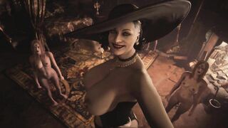 Resident Evil Village Lady Dimitrescu Black Corset - 3D Hentai