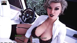 Busty MILF Jerks off and Sucks a Guy's Cock and Swallows his Cum ☠adult Visual Novel☠
