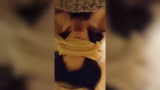 Blindfolded Riding Fellatio & Deep Throat Masochist Female College Student Mouth Pussy