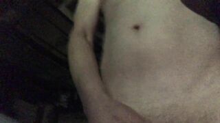 Walk around with a Naked Erection at Midnight - it became Shorter, but I got Cum as Usual 0212