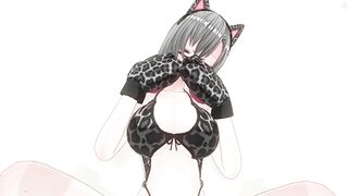3D HENTAI Neko Girl has a Gorgeous Orgasm and does AHEGAO