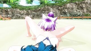 3D HENTAI YURI Schoolgirls have Fun on the Beach