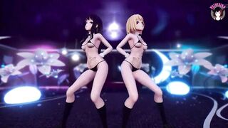2 Cute Teens Dancing In Sexy Swimsuit + Gradual Undressing (3D HENTAI)