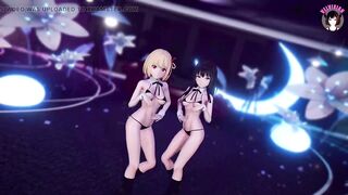 2 Cute Teens Dancing In Sexy Swimsuit + Gradual Undressing (3D HENTAI)