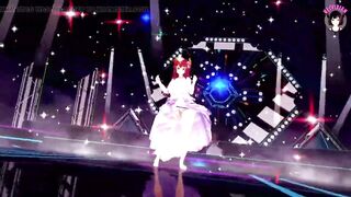 Sexy Demon Girl With Gigantic Tits Dancing In Sexy White Dress (3D HENTAI)