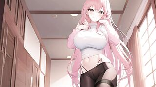 【AI_Arts】Big Breasts,Pink Hair,Hentai