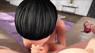 Uncensored Hentai 3d animation | bisexual 3d model having intimate blowjob