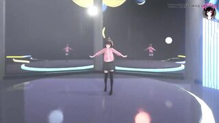 Cute Teen Dancing In Skirt And Stockings + Gradual Undressing (3D HENTAI)