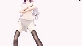 Sexy Girl In Stockings Dancing + Throws Clothes (3D HENTAI)