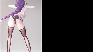 Genshin Impact - Thick Raiden In Sexy Shorts And Stockings Dancing (3D HENTAI)