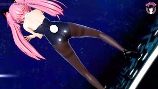 Slime Anime - 3 Cute Girls in Sexy Bunny Suits With Pantyhose Dancing (3D HENTAI)