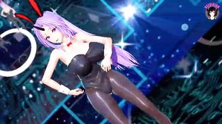 Slime Anime - 3 Cute Girls in Sexy Bunny Suits With Pantyhose Dancing (3D HENTAI)