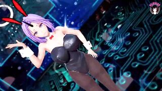 Slime Anime - 3 Cute Girls in Sexy Bunny Suits With Pantyhose Dancing (3D HENTAI)