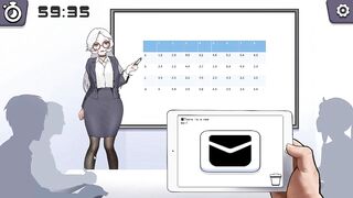 Woman giving lecture in Mysterious email new hentai game video