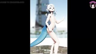 Vtuber Gura - Cat Ears + Sexy Dance Full Nude (3D HENTAI)