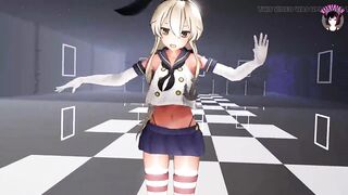 Cute Teen In Short Skirt Dancing + Gradual Undressing (3D HENTAI)