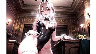 Hot Anime Playboy Bunny Girl (with pussy masturbation ASMR sound!) Uncensored Hentai