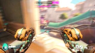 Dva gets double penetrated by Genji and Reinhardt