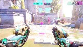 Dva gets double penetrated by Genji and Reinhardt