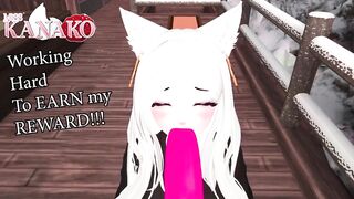 CATGIRL gives SLOPPY BJ for a very GOOD BOY!!! WEARING HOODIE BJ!!!!