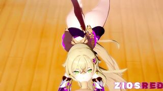 Kirara Genshin Impact Hentai Sex (720P) Time Blonde Catgirl Nekomimi Half Naked Creampie MMD 3D Purple Clothes Color Edit Smixix