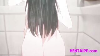 Busty Brunette Hentai MILF Fuck In Shower With Hot Boy - Hentai Uncensored
