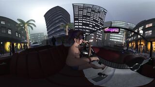 UHF Horizon VR: Becky Cranking the Bel Air Topless While Surrounded by a Crowd