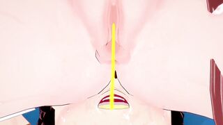 3D hentai experiment, trans creampie and pissing cum eating cumshot
