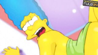 Marge Simpson have anal fucked and creampie
