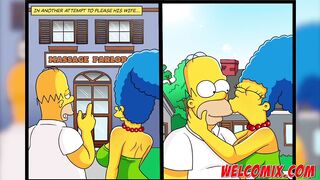 A slutty Marge Simpson have double penetration