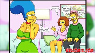 A slutty Marge Simpson have double penetration