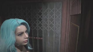 Сексуальная Клер Редфил из Resident Evil 2 гуляет голышом треся своими сиськами_Sexy Big Ass Chubby