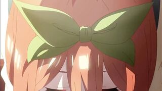 エロアニメ-【五等分の花嫁】四葉がフェラチオで奉仕-HENTAI Animation-real voice