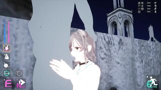 Sakura Segment [v1.0] girl with cat ears and black stockings meeting on the bridge