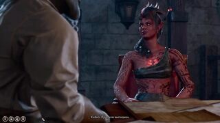 Baldur's Gate 3 orc came on a first date with a very hot girl