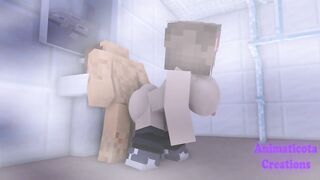 Jenny catches me in the bathroom | Minecraft Sex Mod