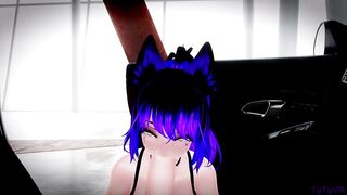 Neko takes care of you then lets you fuck her on your car