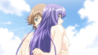 Two Busty Babes Make a Threesome on the Beach with a Lucky Cock | Hentai 1080p