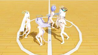 【4K / MMD R18】 Blue Archive - Kimagure Mercy